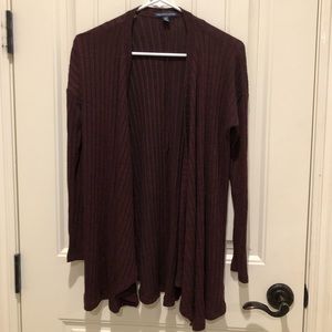 American Eagle burgundy cardigan